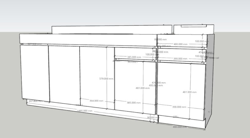 SketchUpで設計図